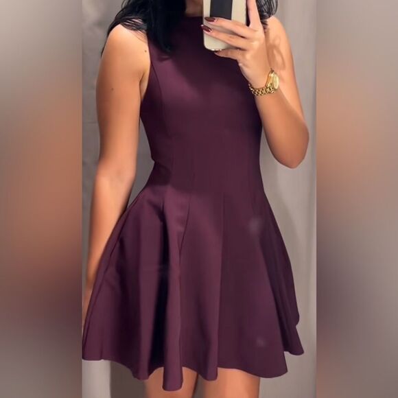Zara Dresses & Skirts - NWT ZARA BURGANDY SHORT SWING DRESS-